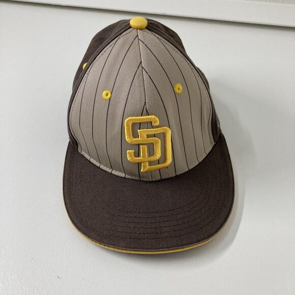 San Diego Padres Hat Cap Snap Back Brown Yellow MLB Baseball Opening Series Mens - Picture 3 of 11